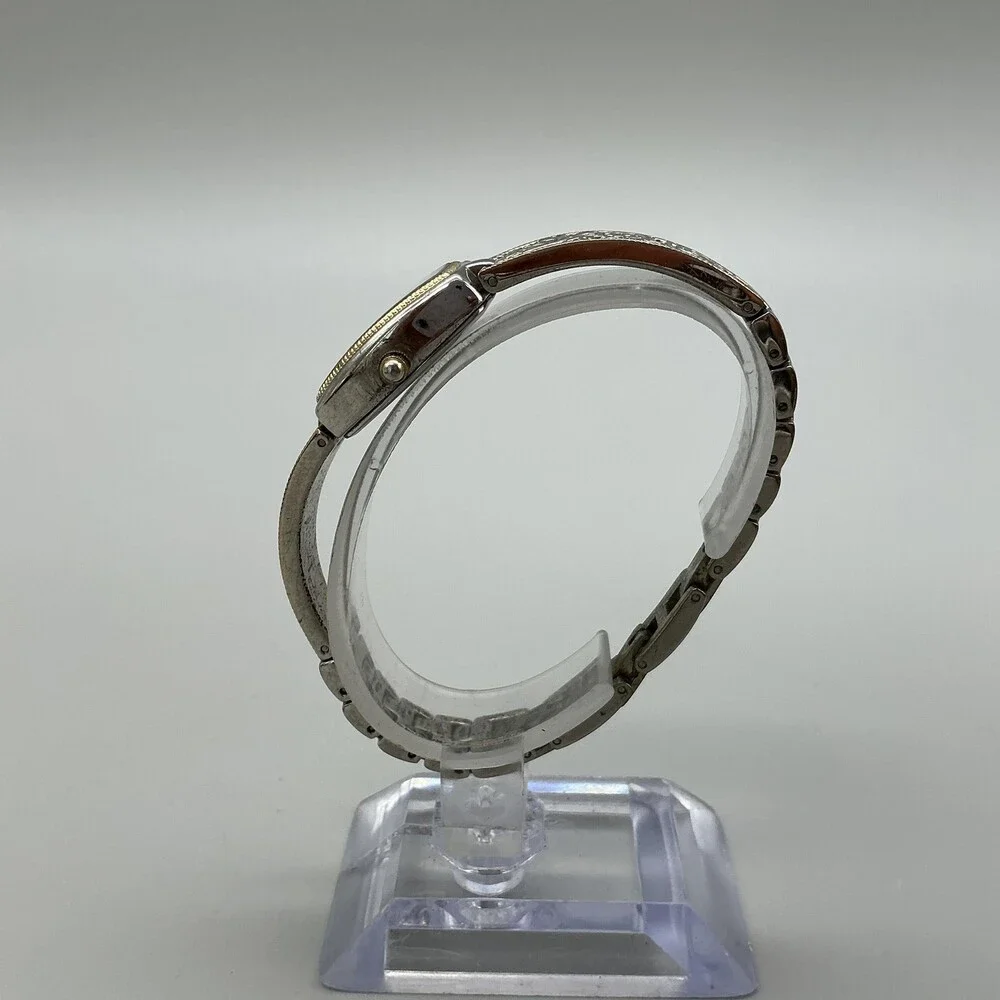 Relic Folio Womens Watch 18mm Two Tone Scrolled Band New Battery 6.75
